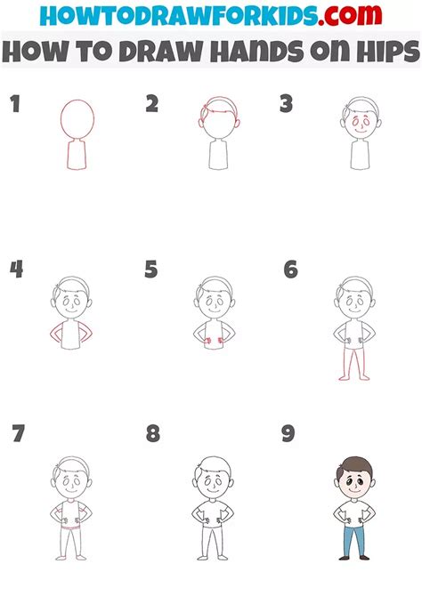 How To Draw Hands On Hips Easy Drawing Tutorial For Kids Drawing