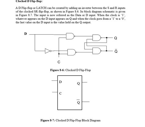 Solved Clocked Flip Flop A D Flip Flop Or Latch Can Be