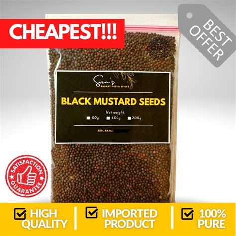 Authentic Black Mustard Seeds 100 Grams Shopee Philippines