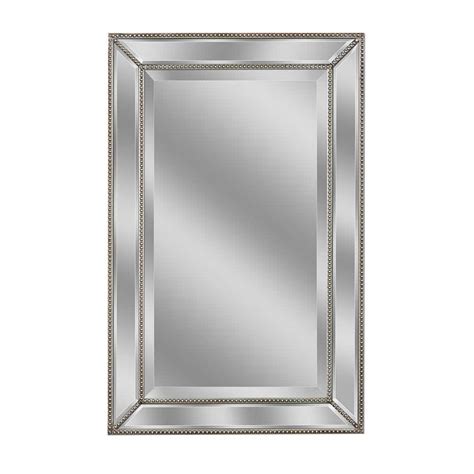 Deco Mirror 24 In W X 36 In H Framed Rectangular Beveled Edge Bathroom Vanity Mirror In