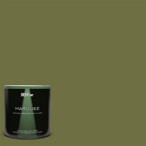 Behr Marquee 1 Qt M340 7 Classic Avocado Semi Gloss Enamel Exterior