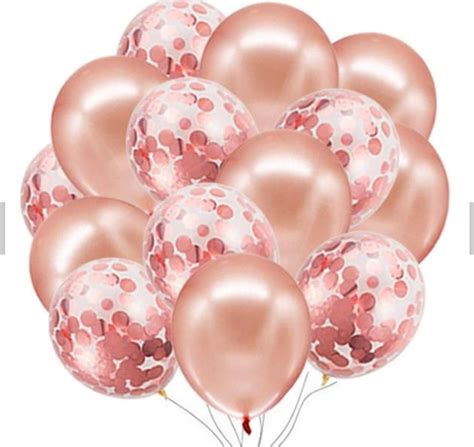 Rose Gold Party Balloons Decorations Set Supplies Sweet Etsy