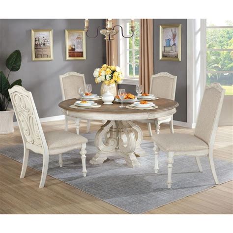 furniture  america willadeene antique white  dining table idf