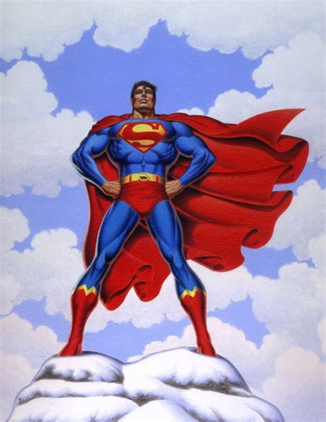 Superman Mountain Top In Rob Hughess Artwork Personal