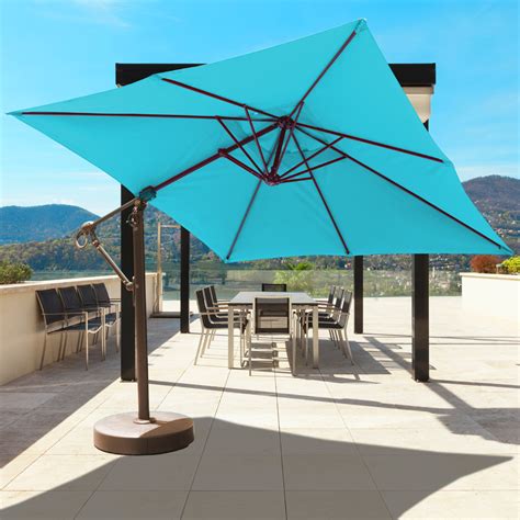 Galtech Aluminum 10 X 10 Square Cantilever Umbrella With Easy Lift 897