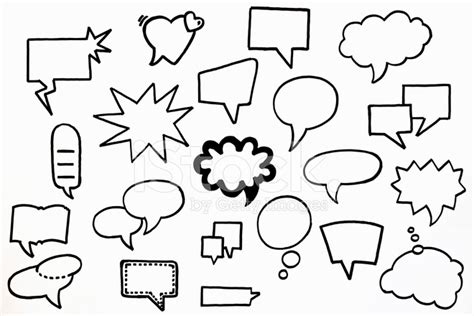 Types Of Hand Drawn Speech Bubbles Stock Photo Royalty Free Freeimages