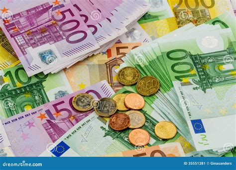 Many Different Euro Bills Stock Image Image Of Expenditure 35551381