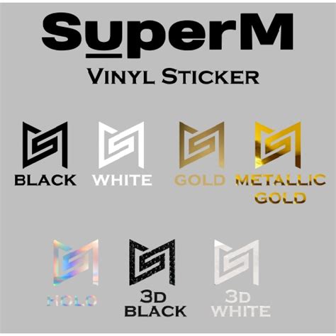 Kraftitaph Superm Logo Vinyl Stickers Waterproof Holographic Decal