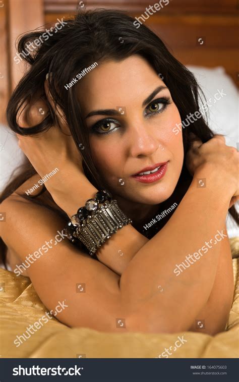 Beautiful Czech Brunette Nude Bed Stock Photo 164075603 Shutterstock