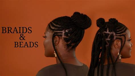 Braids for men can work with most hair types because they involve curling the hair. African Tribal Braids and Beads Hair Tutorial - YouTube