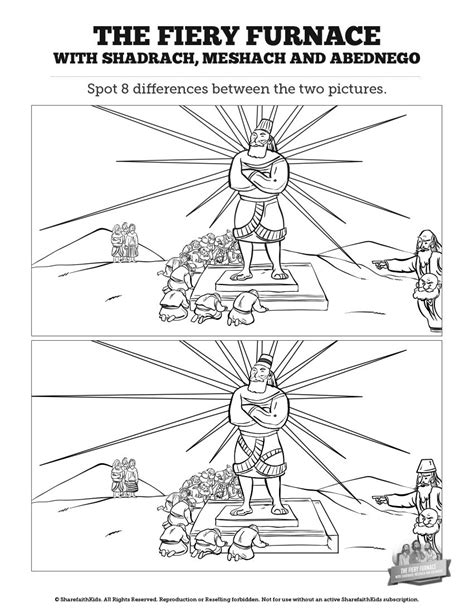 The Fiery Furnace with Shadrach, Meshach and Abednego Kids Spot The