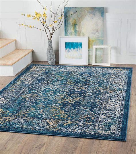 Browse a variety of modern furniture, housewares and decor. Journey Nicola Navy Traditional Floral Area Rug | Area ...