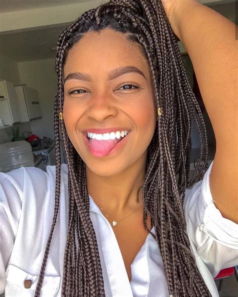 Box Braids Hairstyles For African American Black Women And