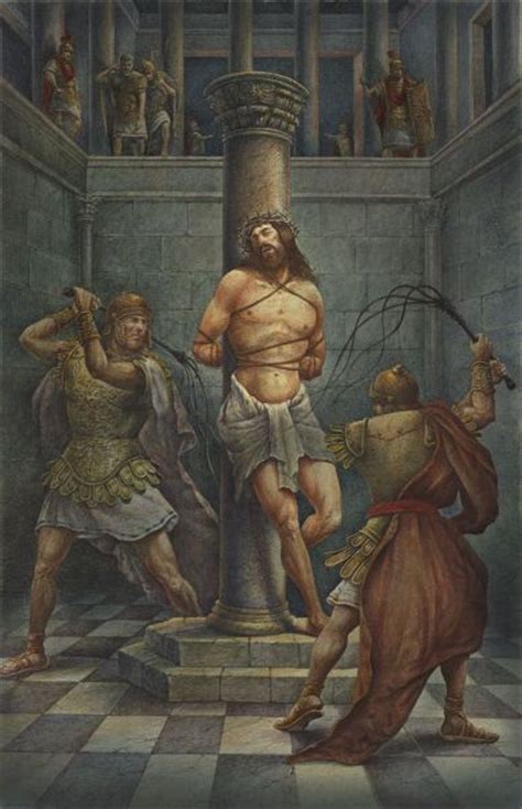 Jesus Being Scourged At The Pillar ~ Torture By Val Buchkov Art Of Christianity Pinterest