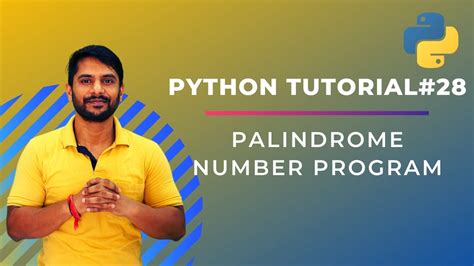 You can, on the first line of your program, write the statement from __future__ import division so that the result of an integer division can be a float. Python Program to Check a Number is Palindrome or Not - In Hindi - YouTube