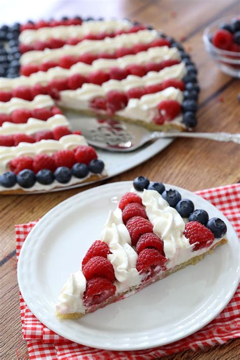 I ended up snacking on the leftover pieces all night long. American Flag Fruit Pizza | Recipe | Desserts fourth of july, Fouth of july desserts, Desserts