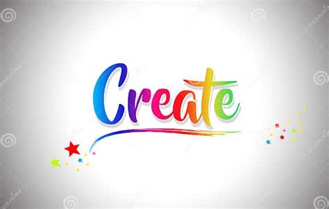 Create Handwritten Word Text With Rainbow Colors And Vibrant Swoosh