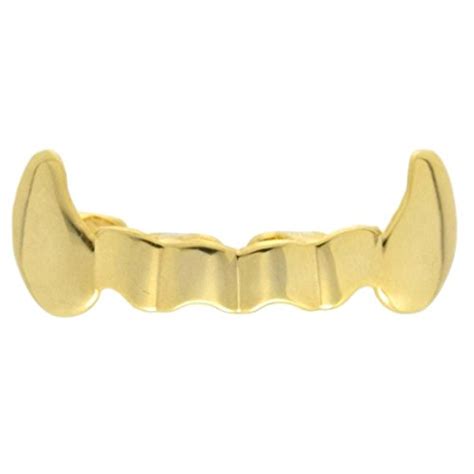 Best Grillz Vampire Fangs Bottom Grills 14k Gold Plated Lower Half Teeth Dracula Fang Wantitall