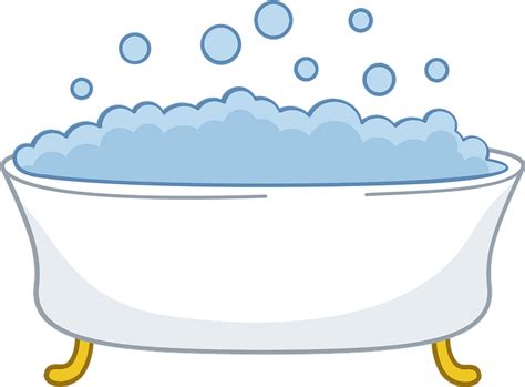 Bathtub With Bubbles Clipart