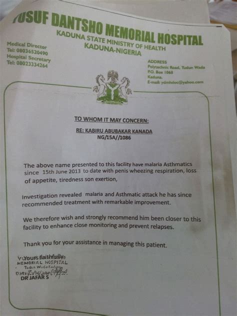 Nysc Referral Letter Written By A Quack Nysc Nigeria