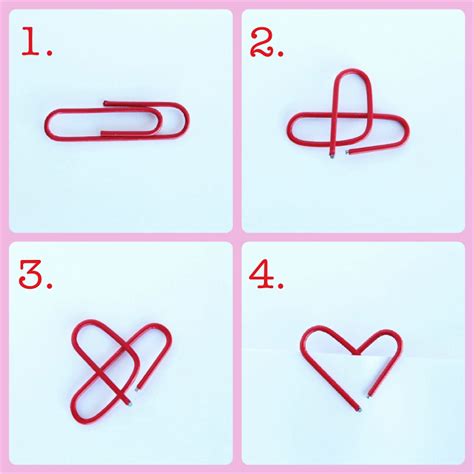 Valentines Day Ribbon Wreath And Paper Clip Hearts Paper Clips Diy