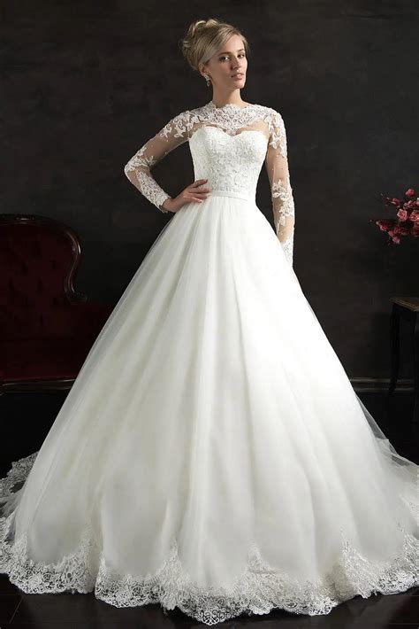 Wedding Dresses With Color And Sleeves