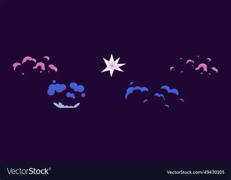 Comic Purple Explosion Or Burst And Boom Effect Vector Image