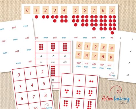 Printable Montessori Cards And Counters In 2023 Card Patterns Cards