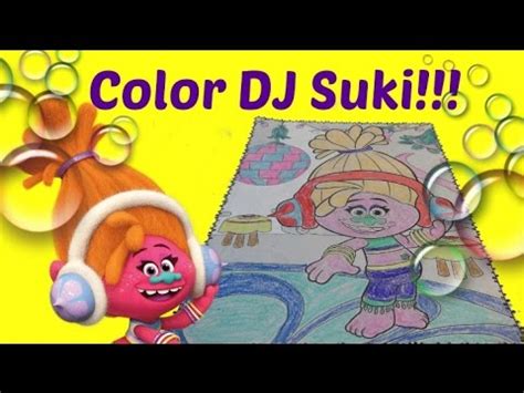 Suki coloring pages for kids online. DJ Suki colors DJ Suki!! TROLLS Jumbo Coloring book ...