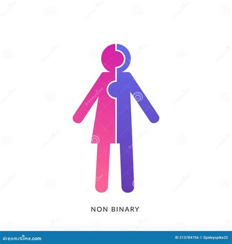 The Non Binary Toilet Sign Isolated Vector Sign Stock Illustration