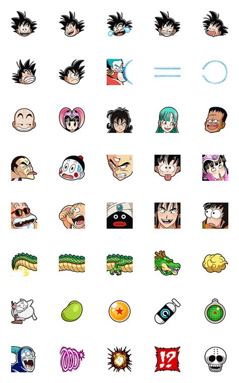 Dragon Ball Emoji Line Emoji Line Store Dragon Ball Animated