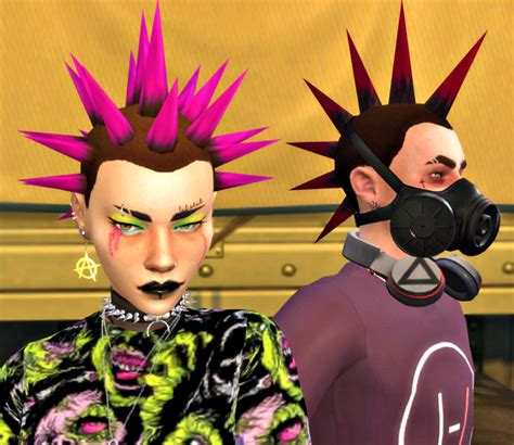 Emo Sims 4 Shit Punk Spikes Hair Punk Hair Sims 4 Body Mods Sims