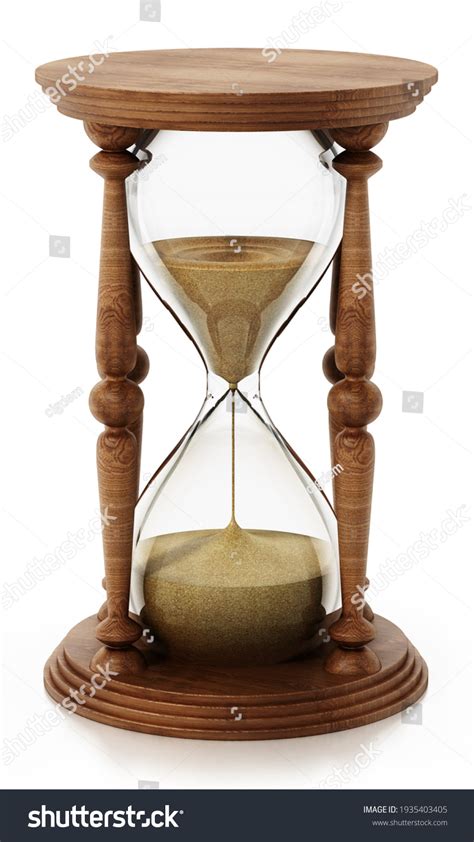 Hourglass Isolated On White Background 3d Stock Illustration 1935403405