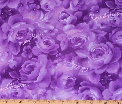 Purple Roses Fabricgorgeous Purple Fabric Rose Floral