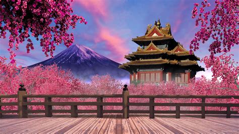 Download Vj Video Background Japan Pink Garden 29fps Loop The Palace