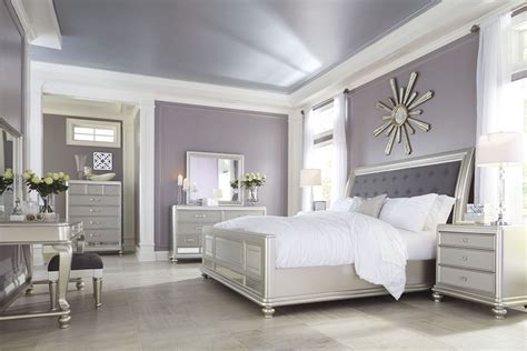 A wide variety of mirrored furniture bedroom options are available to you, such as modern, antique. Coralayne Silver Bedroom Set, B650-157-54-96, Ashley Furniture