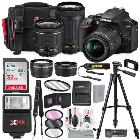 Nikon D3500 Dslr Camera With 18 55mm And 70 300mm Lenses 32gb Card