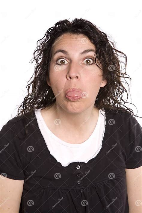 Woman Sticking Out Tongue Stock Photo Image Of Beautiful 11671824