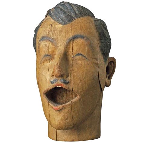 Carved Wood Ventriloquist Dummy Head At 1stdibs Ventriloquist Dummy