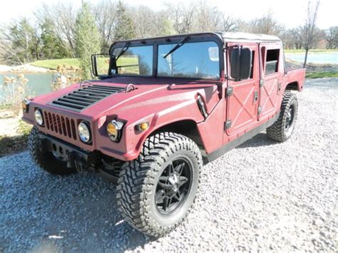 Hummer H1 1988 Am General M998 Humvee Maroon Fresh Paint For Sale