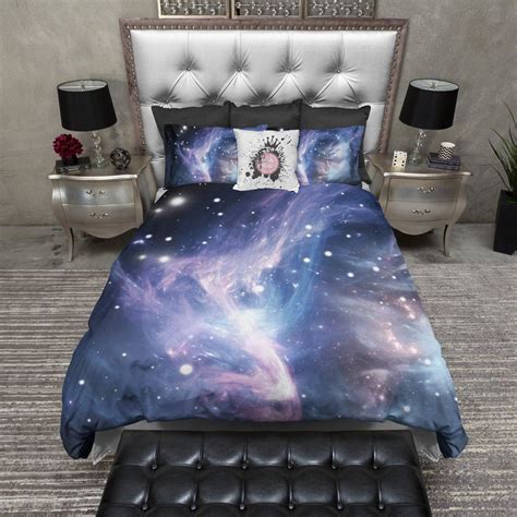 Blue Purple Nebula Galaxy Bedding Purple Bedding Duvet Bedding Sets