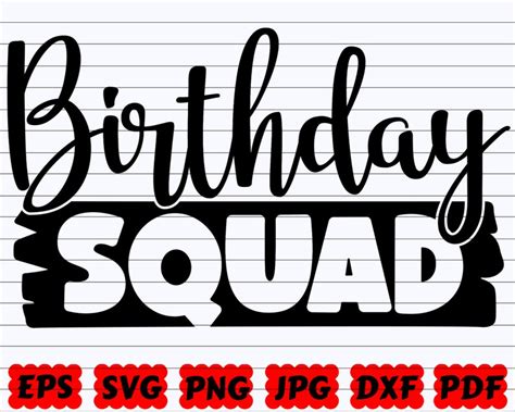 Birthday Squad Svg Squad Svg Birthday Queen Svg Birthday Etsy