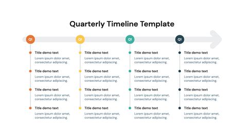 4 Quarters Timeline Powerpoint Template Free Download Now