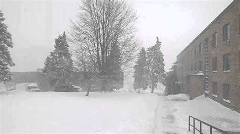 More Footage Of The Lake Effect Snow At Suny Oswego Youtube