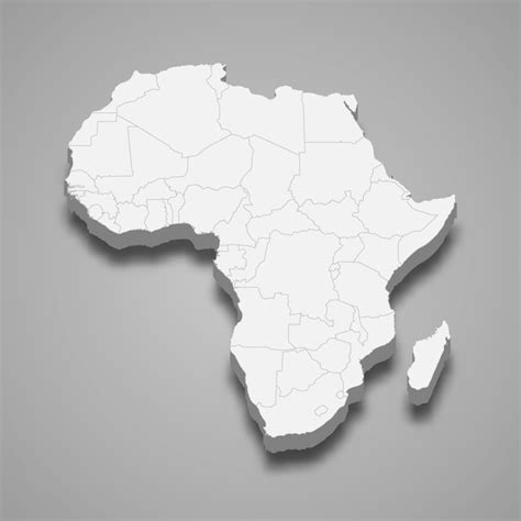 Premium Vector 3d Map Of Africa