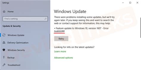 Fix windows update error code 0x800700578. How to Fix Windows Update Error 0x8000FFFF in Windows 10 ...