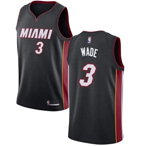Miami Heat 3 Swingman Dwyane Wade Jersey Black Icon Edition