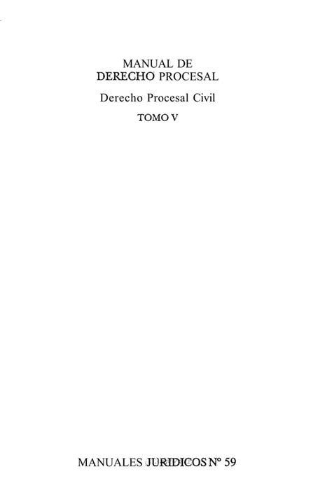 Manual De Derecho Procesal Civil Tomo V