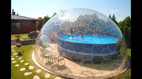 Above Ground Dome Pool Enclosure Aura Dome™ By Vikingdome Pool Accessories Idea Youtube