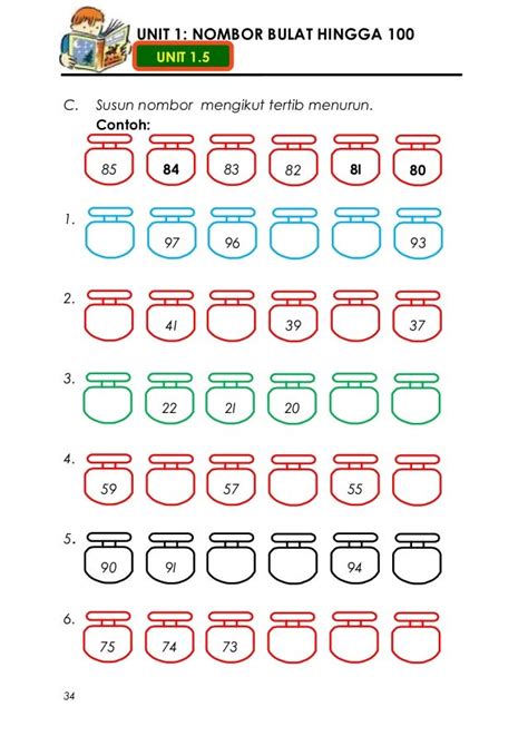 Lembaran Kerja Matematik Tahun 1 Nombor Hingga 100 Matematik Tahun 1 Images